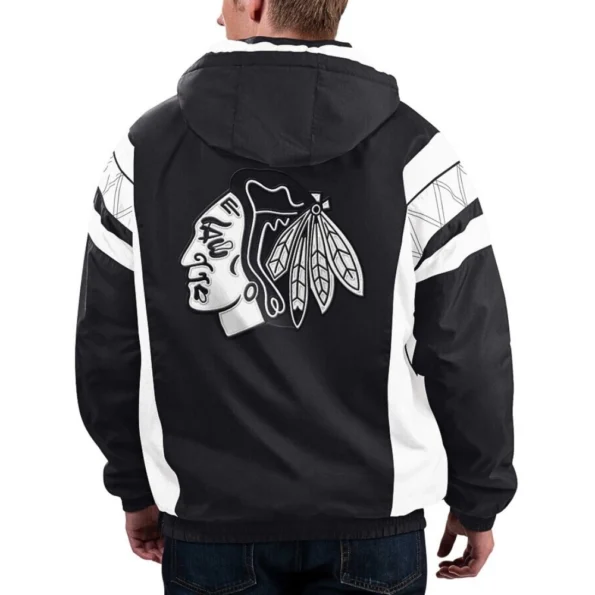Black Chicago Blackhawks Home Team Hooded Jacket