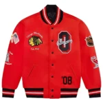 chicago blackhawks ovo varsity jacket