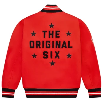 chicago blackhawks red varsity jacket