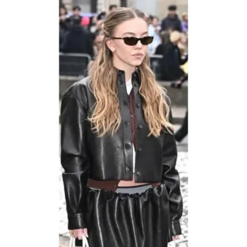 sydney-sweeney-pfw-2025-black-jacket